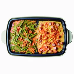 2つの生地を作ったら、ふたをして蒸し焼きに！