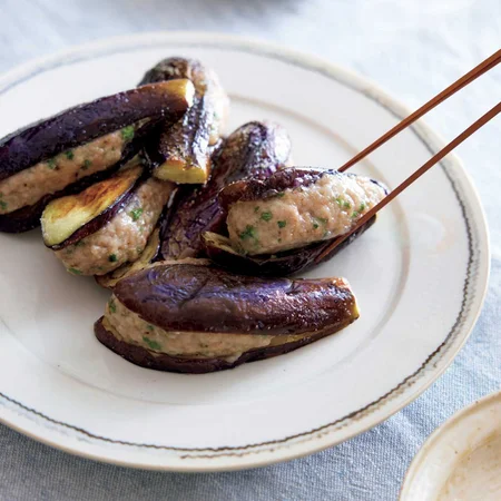 なすの肉はさみ焼き