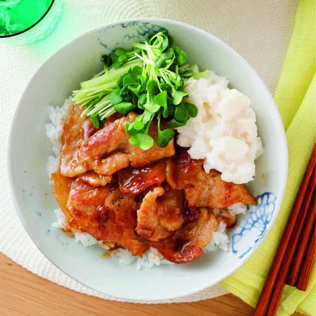豚肉の梅照り焼き丼