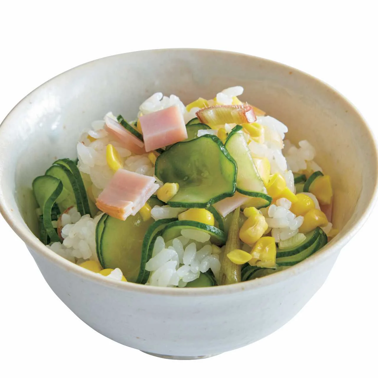 きゅうりとハムの簡単混ぜご飯