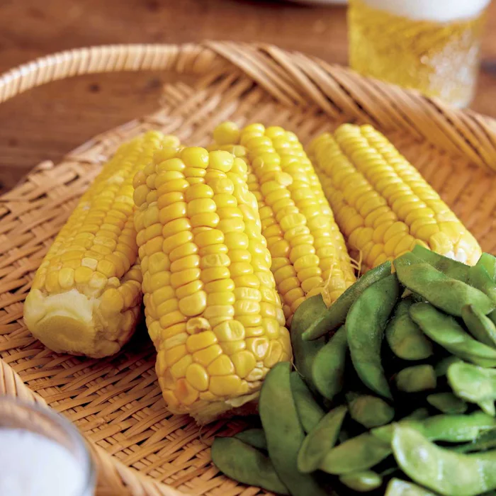 とうもろこしのレンチン蒸し