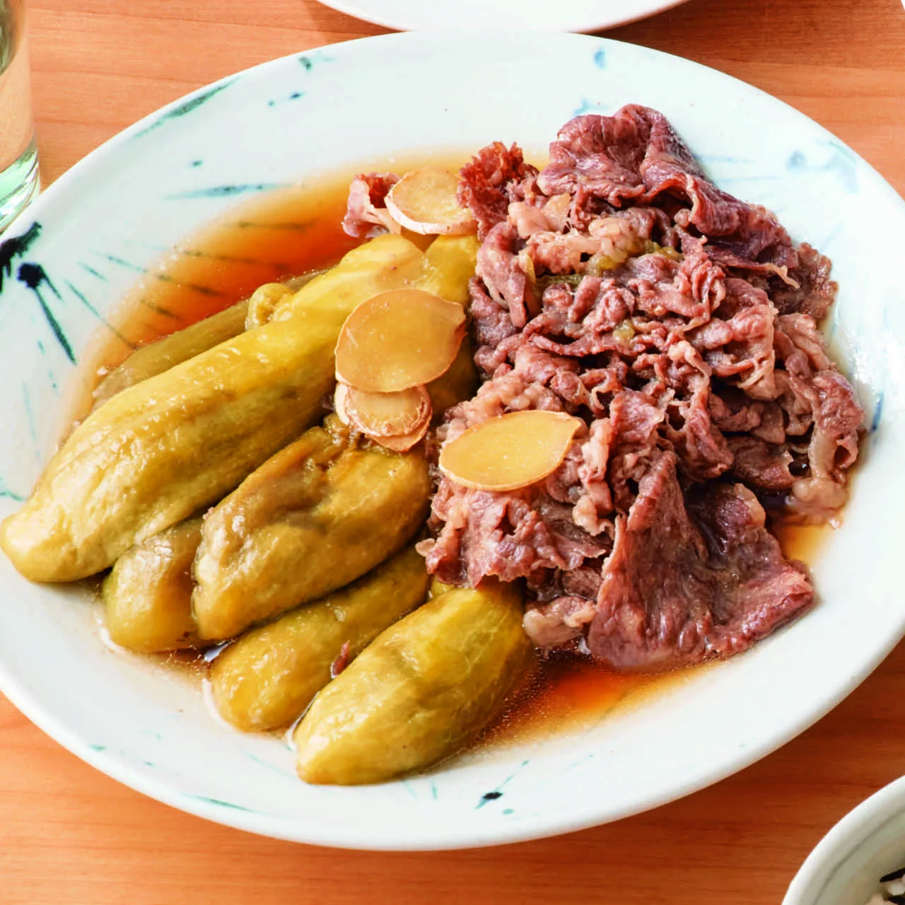 牛肉と裸なすの煮もの