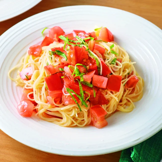 トマトの冷製パスタ