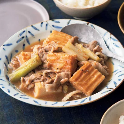 豚肉と厚揚げのしょうがじょうゆ煮