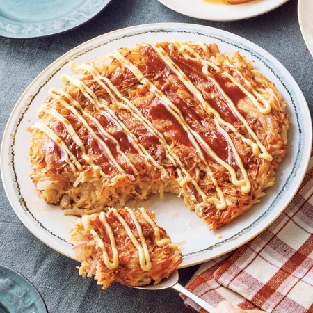 もやしのジャンボお好み焼き風