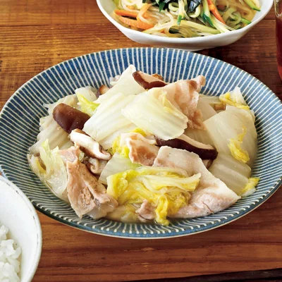 「豚肉と白菜の塩蒸し煮」の献立