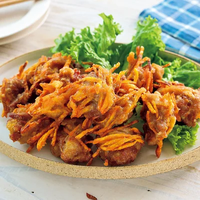 豚こまとにんじんのつまみ揚げ