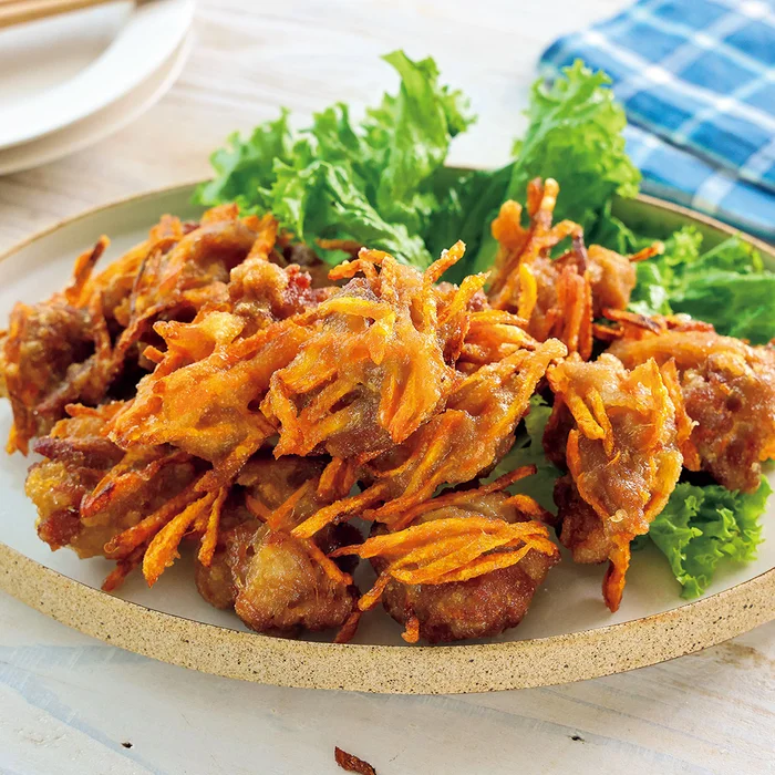 豚こまとにんじんのつまみ揚げ
