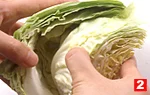 キャベツの切り方(せん切り(2)の画像