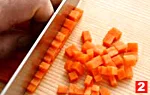 にんじんの切り方(あられ切り(2)の画像
