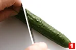 きゅうりの切り方(蛇腹切り(1)の画像
