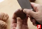 栗の皮のむき方(網で焼いてからむく方法(2)の画像
