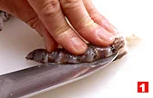 えびの基本の扱い方(背開き(開く)(1)の画像