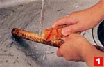 ごぼうの基本の扱い方(皮をこそげる(1)の画像