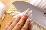白菜の切り方(そぎ切りの画像