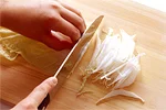 白菜の切り方(繊維に対して直角に切るの画像