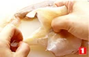 いかの基本の扱い方(するめいか)(胴の皮をむく(1)の画像