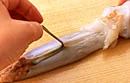 いかの基本の扱い方(するめいか)(墨袋をはずすの画像