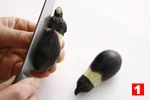 なすの切り方(小なすの茶せん(1)の画像