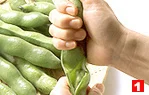 そら豆の基本の扱い方(さやから出す(1)の画像