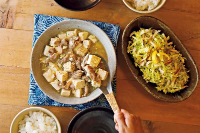 「豚こまの白麻婆豆腐」の献立