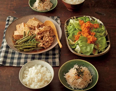 「豚肉豆腐」の献立