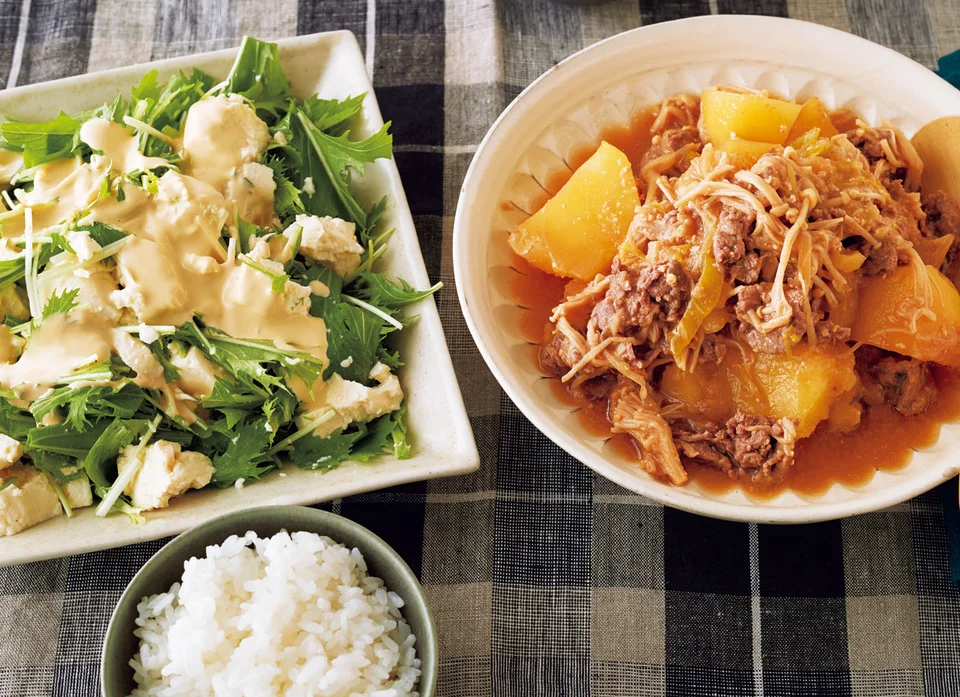 牛肉とじゃがいものみそ煮