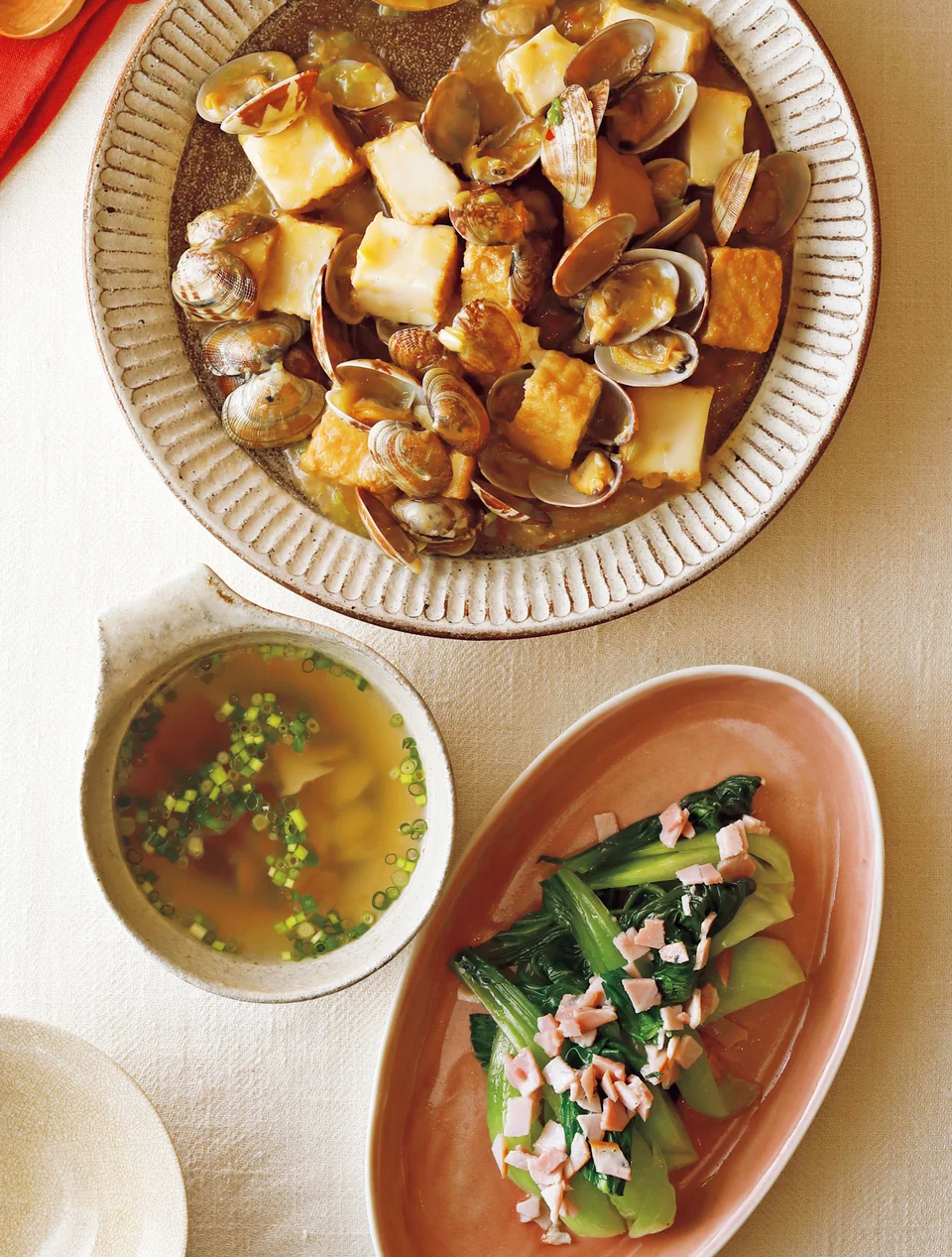 あさりの麻婆厚揚げ