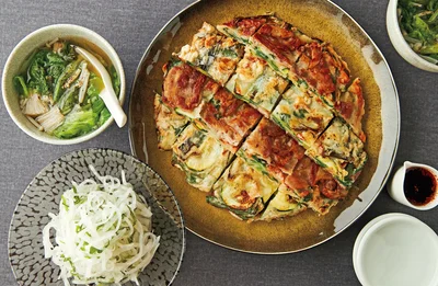「豚肉とズッキーニのチヂミ」の献立