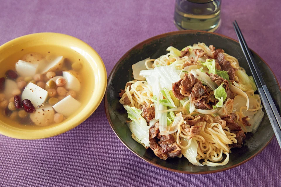 牛肉と白菜のエスニック焼きそば