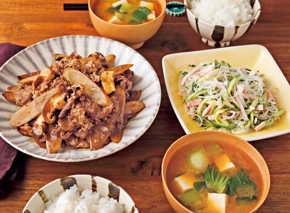 牛肉とごぼうのすき焼き風