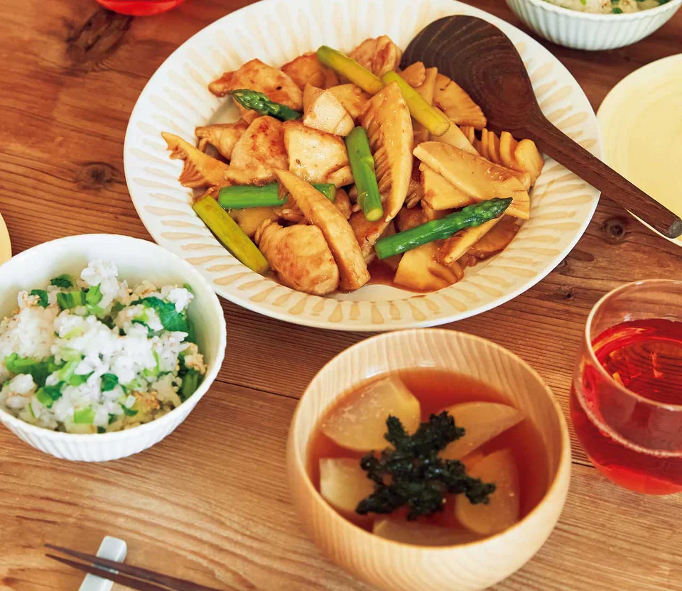 かぶの葉とごまの混ぜご飯