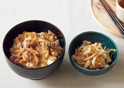 「牛肉の柳川丼」の献立