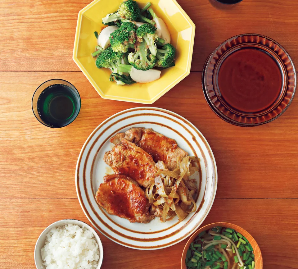 豚肉とごぼうのしょうが焼き