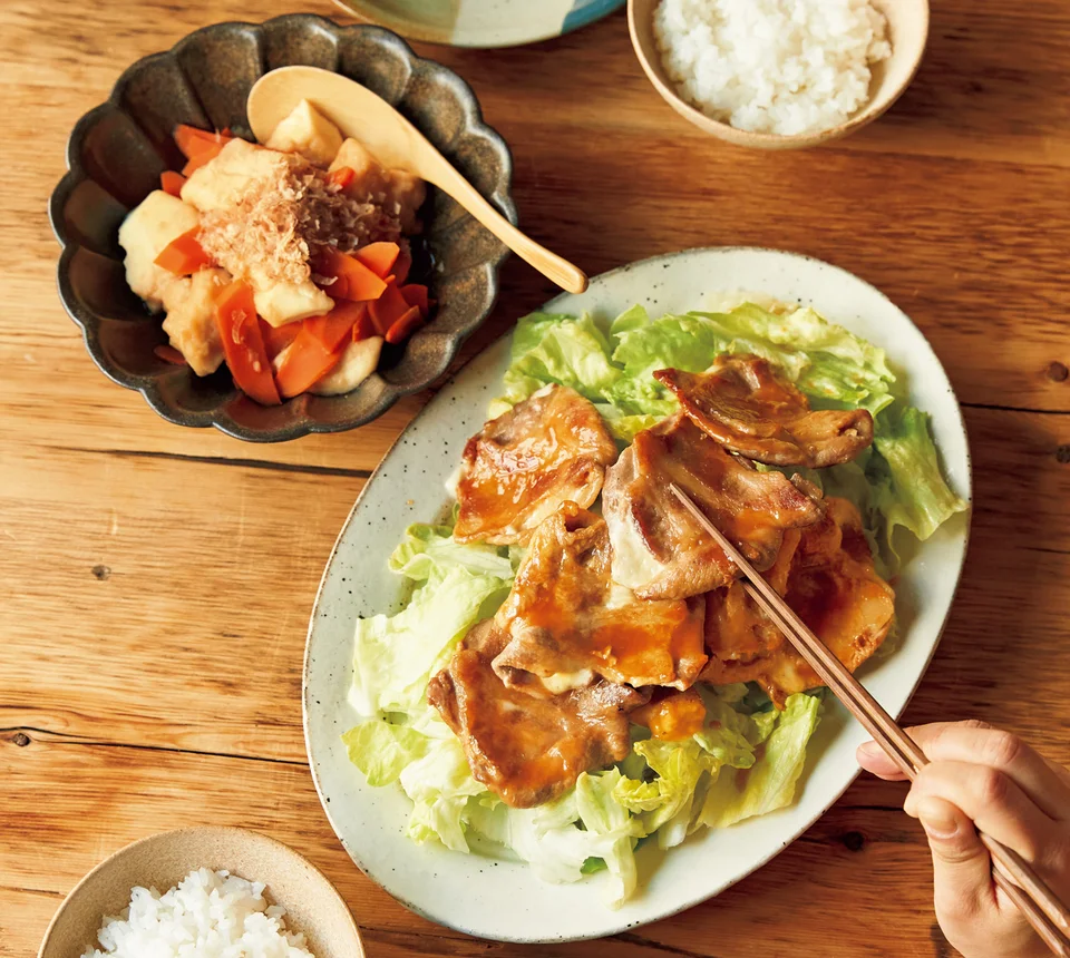 豚肉のチーズサンド照り焼き