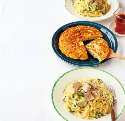 「ツナとズッキーニのパスタ」の献立