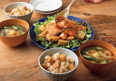 「たけのこのバターじょうゆご飯」の献立