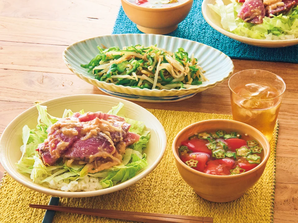 かつおの梅だれ丼