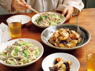 「しそ風味うどん」の献立
