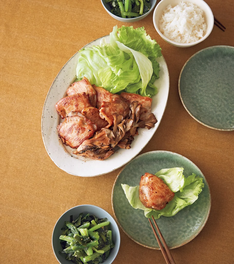 豚肉のキムチはさみ焼き