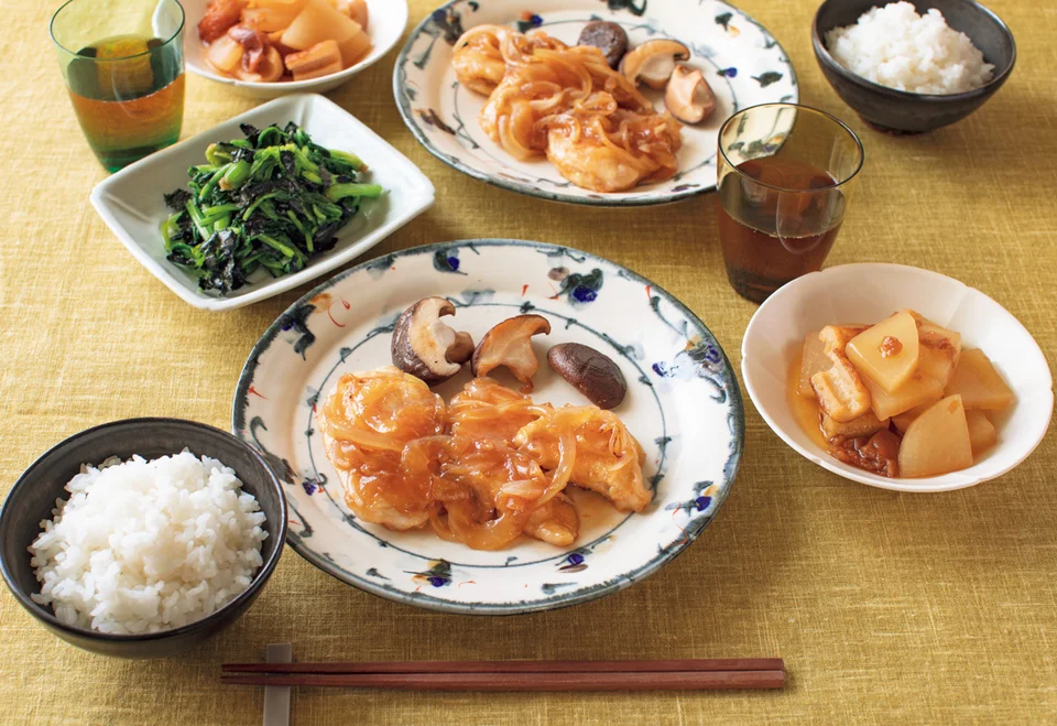 とりむねと玉ねぎの照り焼き
