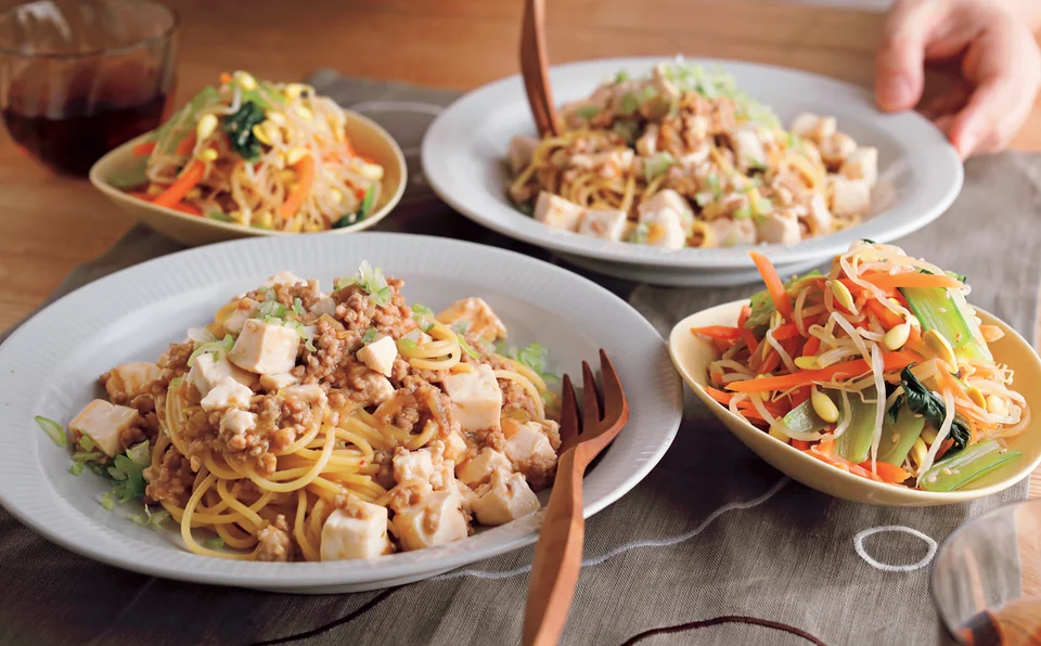 麻婆パスタ
