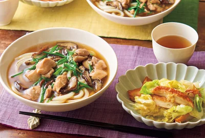 「とり肉としいたけのあんかけうどん」の献立