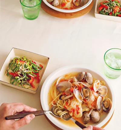 「あさりのスープパスタ」の献立