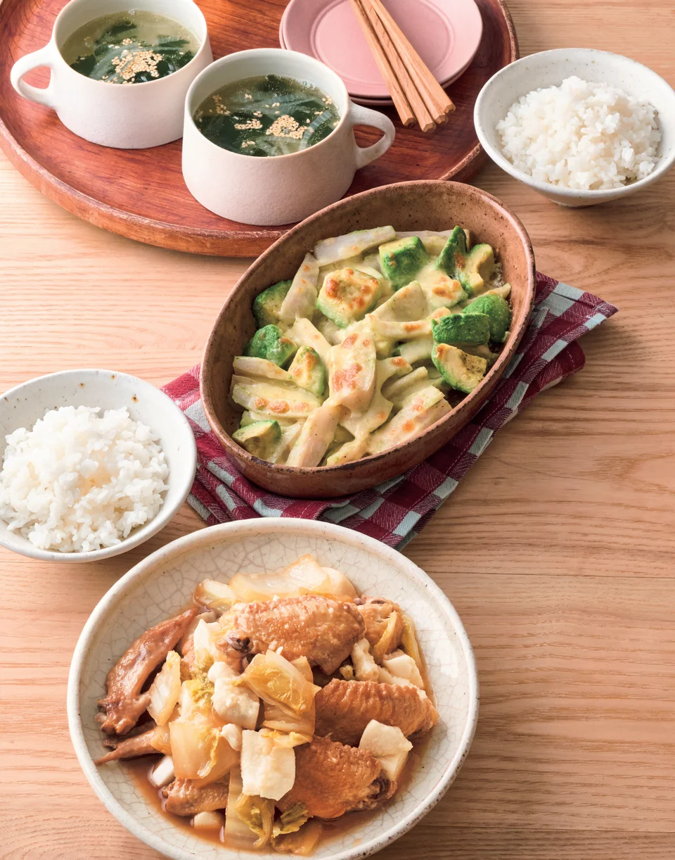 手羽先と白菜のポン酢煮