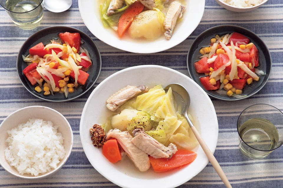 手羽中とごろごろ野菜のポトフ