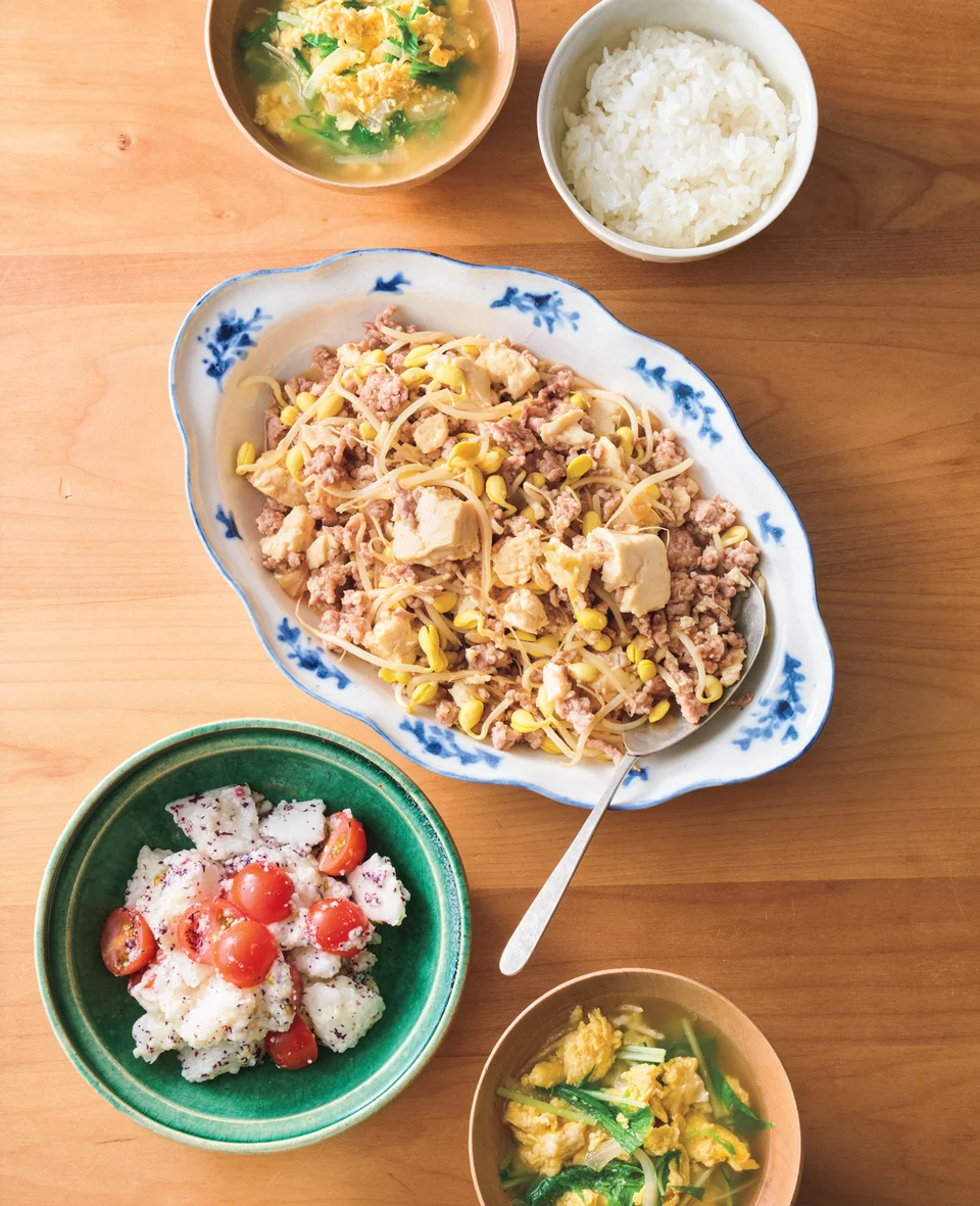 ひき肉と豆腐のザーサイ炒め