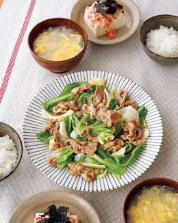 「肉野菜炒め」の献立