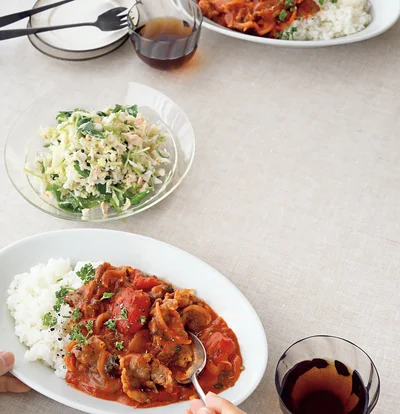 「牛肉のトマト煮」の献立