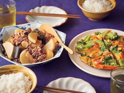 「牛肉と大根の甘辛煮」の献立
